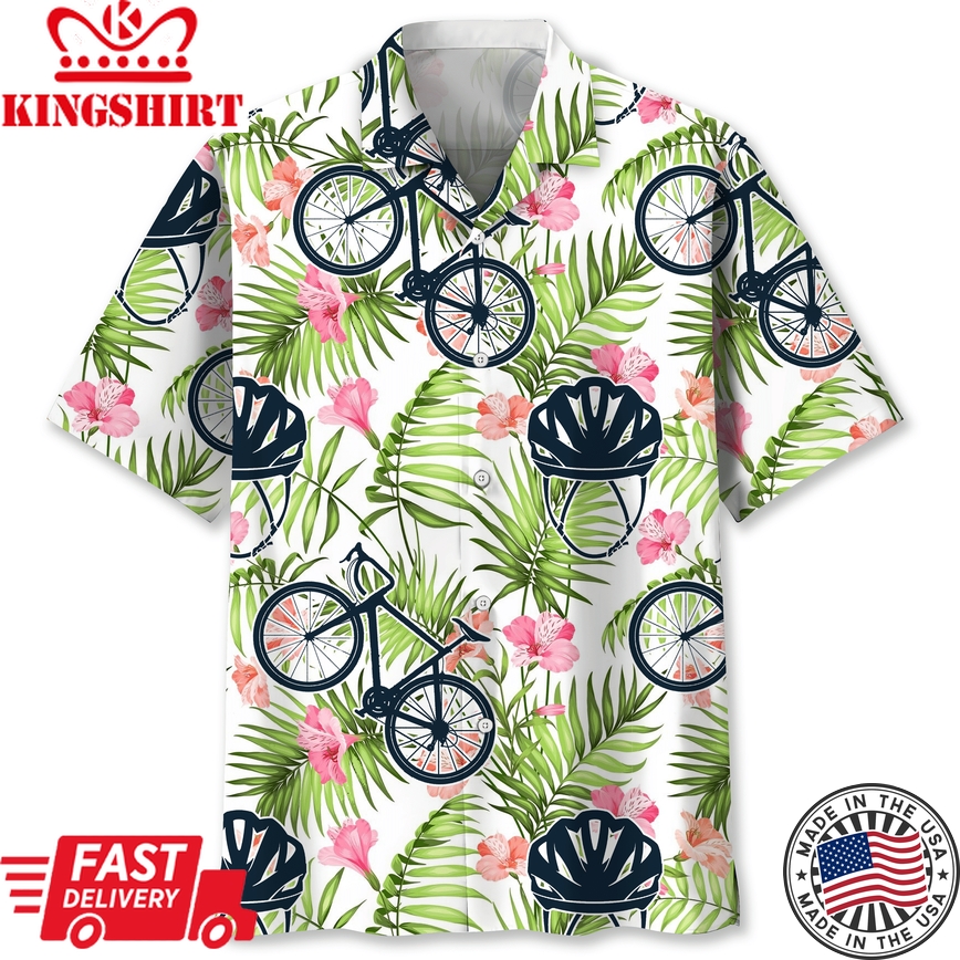 Cycling Tropical Trendy Hawaiian Shirt