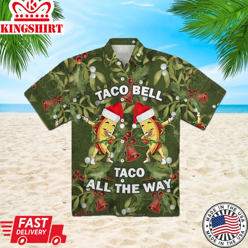 Dabbing Taco Bell Christmas Trendy Hawaiian Shirt Aloha Shirt