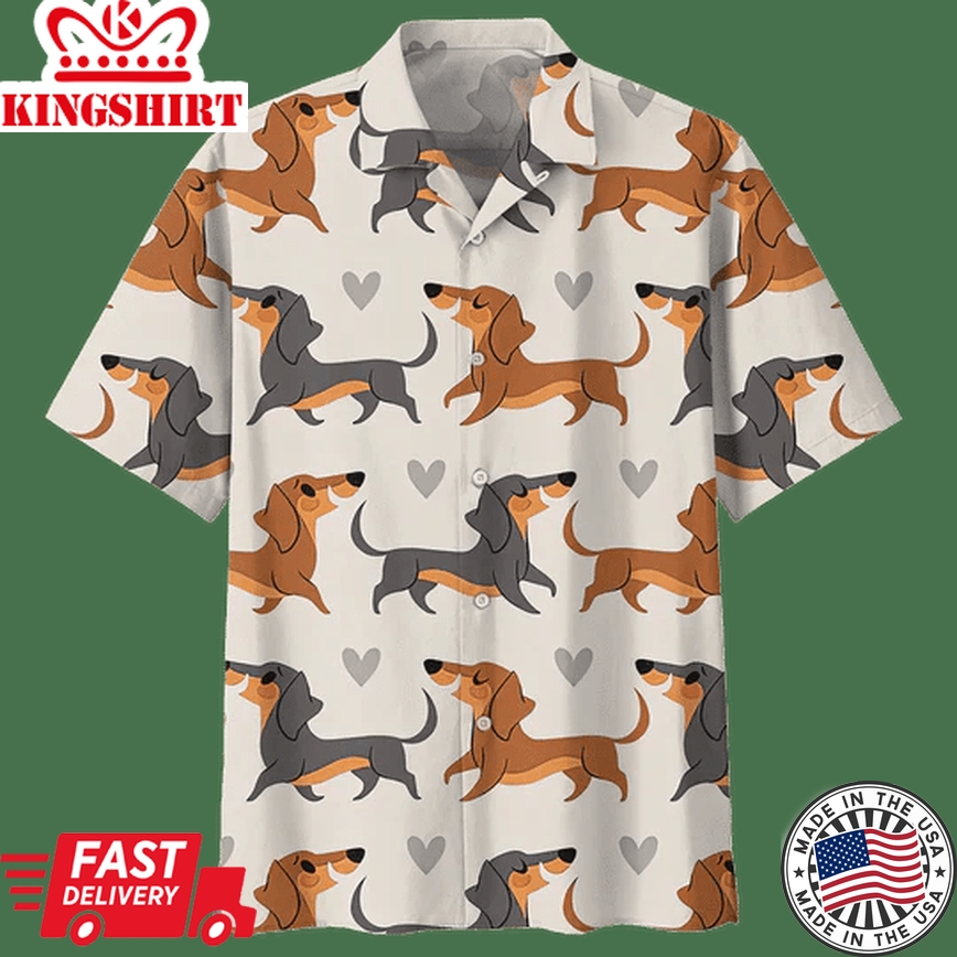 Dachshund Colorful Amazing Trendy Hawaiian Shirt