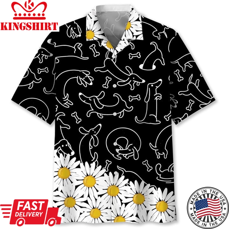 Dachshund Daisy Flower Hawaii Shirt