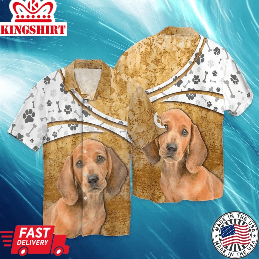 Dachshund Dog For Men And Women Graphic Print Short Sleeve Hawaiian Casual Shirt