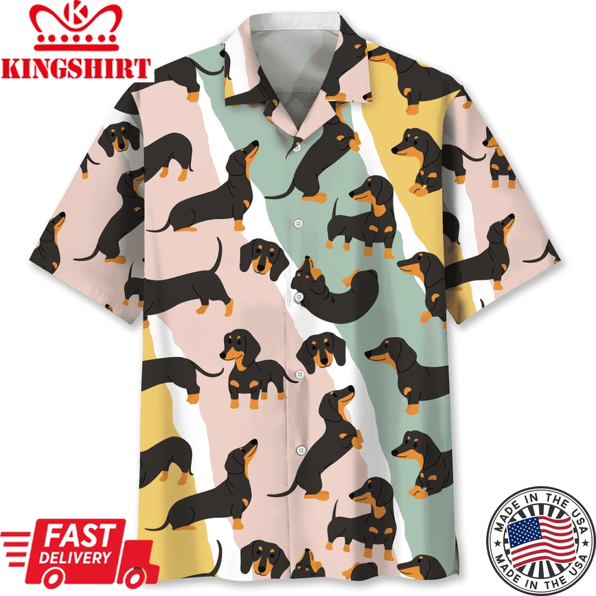 Dachshund Hawaii Funny Trendy Hawaiian Shirt