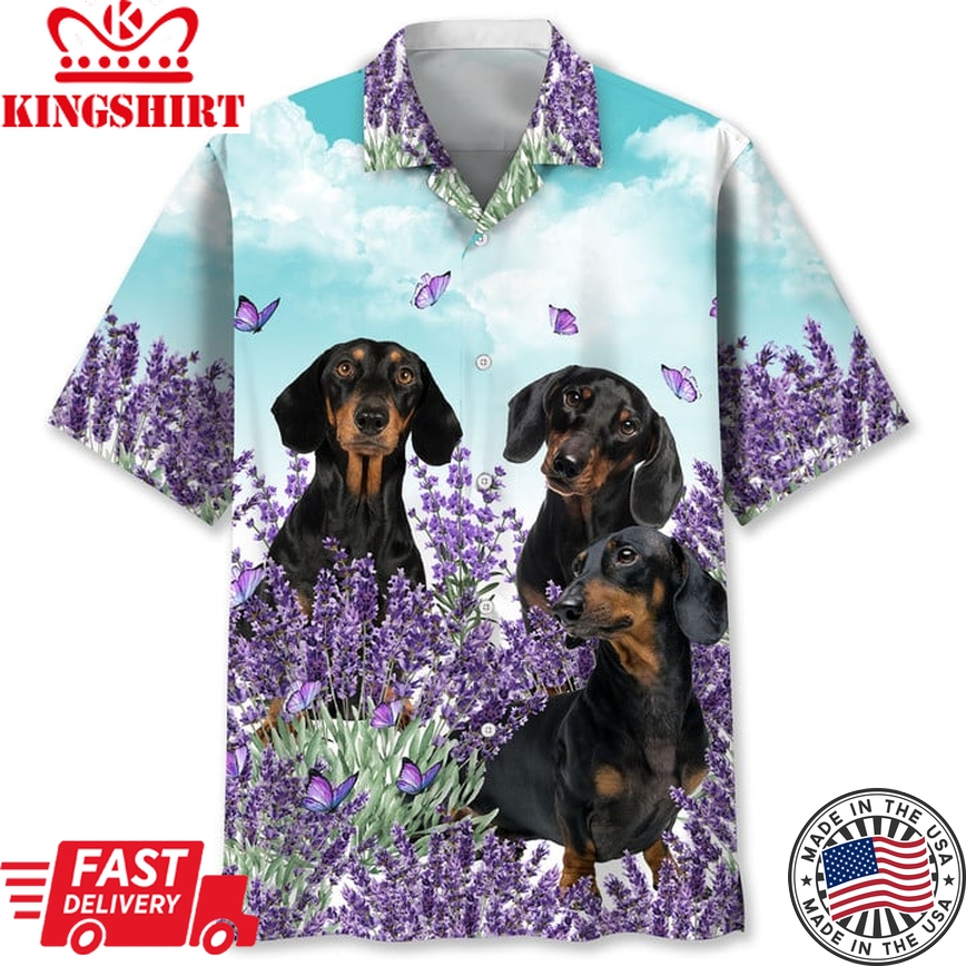 Dachshund Lavender Hawaii Shirt