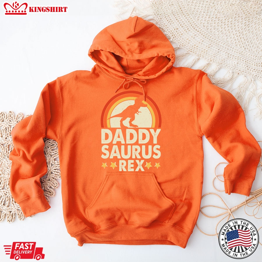 Daddy Saurus Rex Dinosaur Vintage Father's Day Hoodie