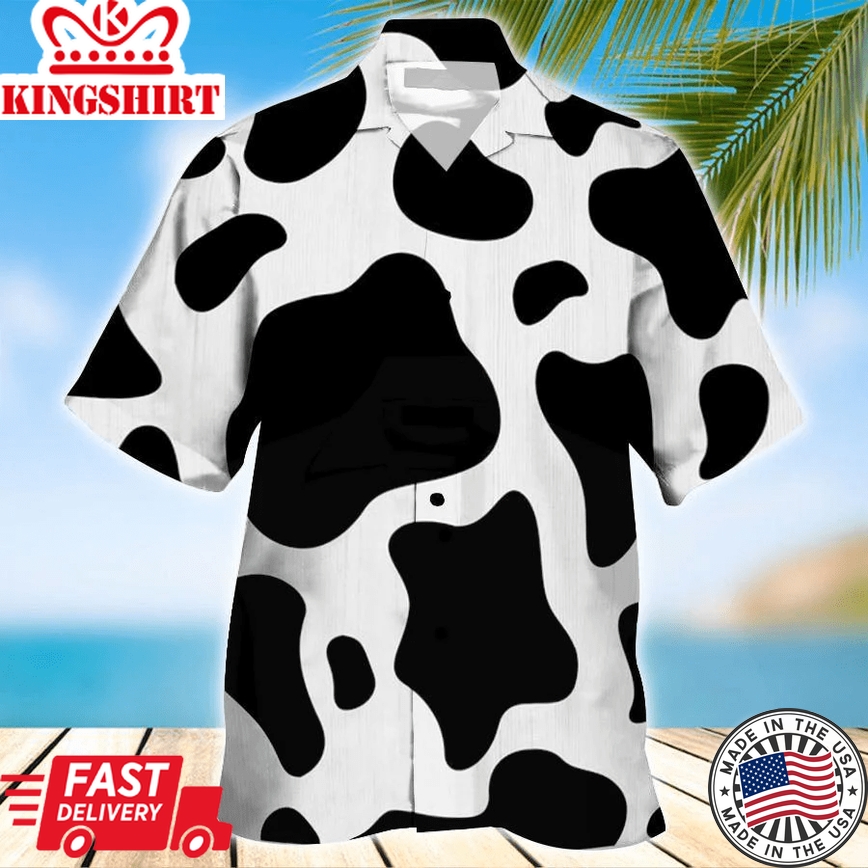 Dairy Cattle Ocean Trendy Hawaiian Shirt, Cow Trendy Hawaiian Shirt For Summer Gifts