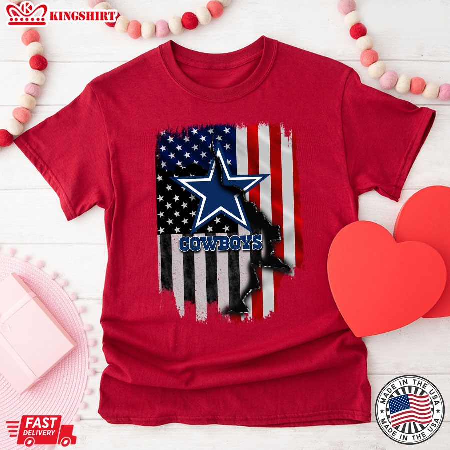 Dallas Cowboys Inside American Flag T-Shirt