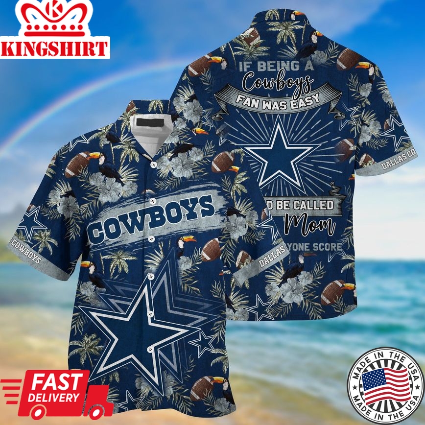 Dallas Cowboys NFL Summer Hawaiian Shirt And Shorts Sporty Mom Lets Everyone Score