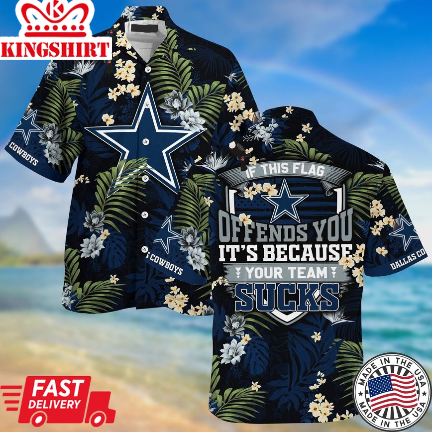 Dallas Cowboys NFL Summer Hawaiian Shirt And Shorts With Tropical Patterns