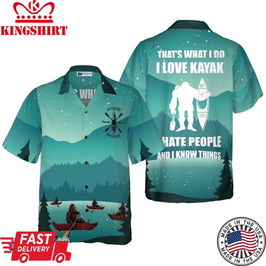 Darryl Love Kayak & Hate People Hawaiian Shirt