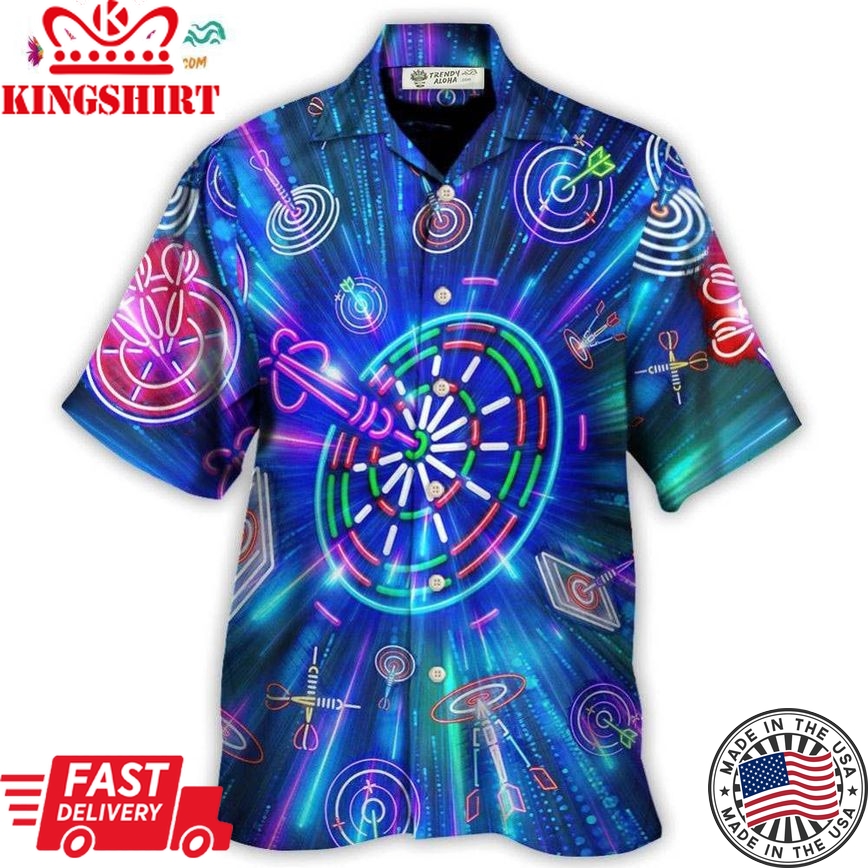 Dart Neon Sign Bright Royal Hawaiian Shirt