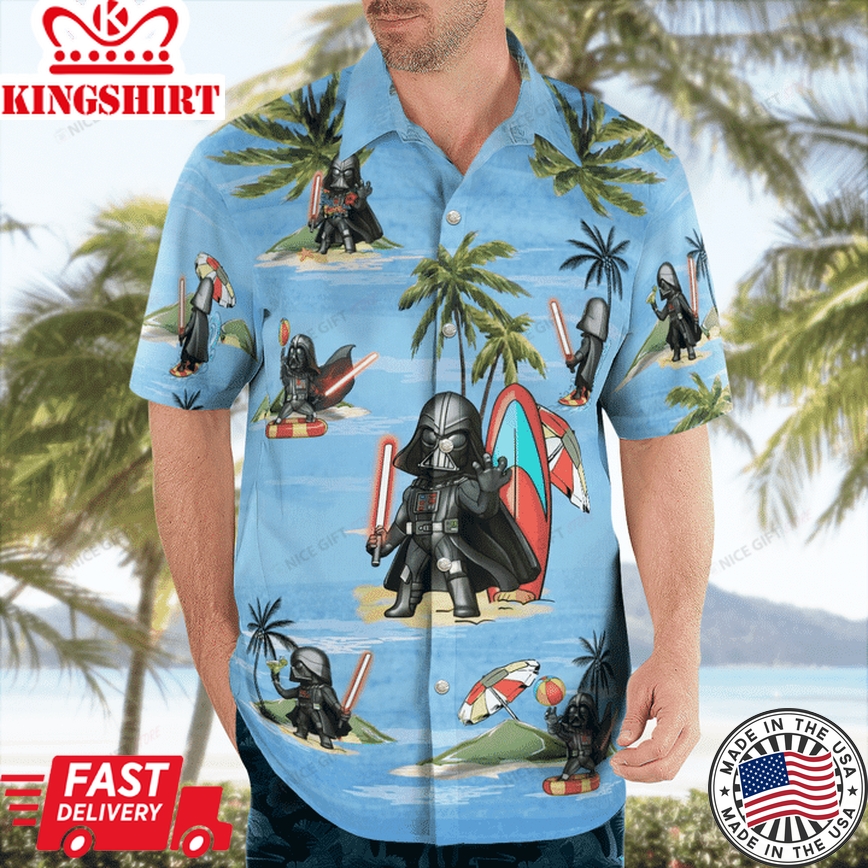 Darth Vader Embraces the Hawaiian Vibe in 3D Star Wars Shirt