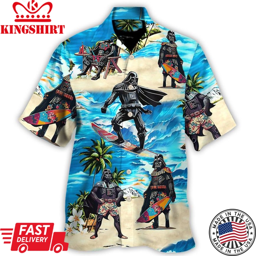 Darth Vader Star Wars Surfing - Hawaiian Shirt For Men, Women, Kids