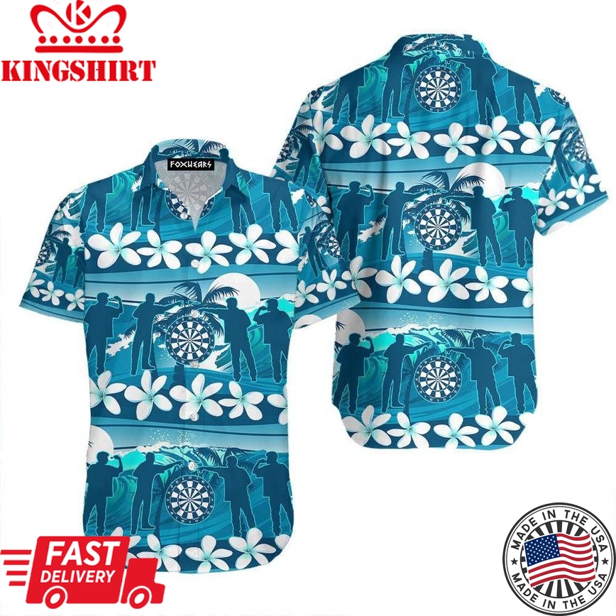 Darts Blue Beach Nature Trendy Hawaiian Shirt