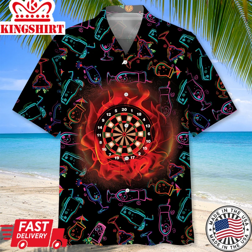 Darts Drink Trendy Hawaiian Shirt, Darts Team Hawaiian Shit For Men, Gift For Darts Player