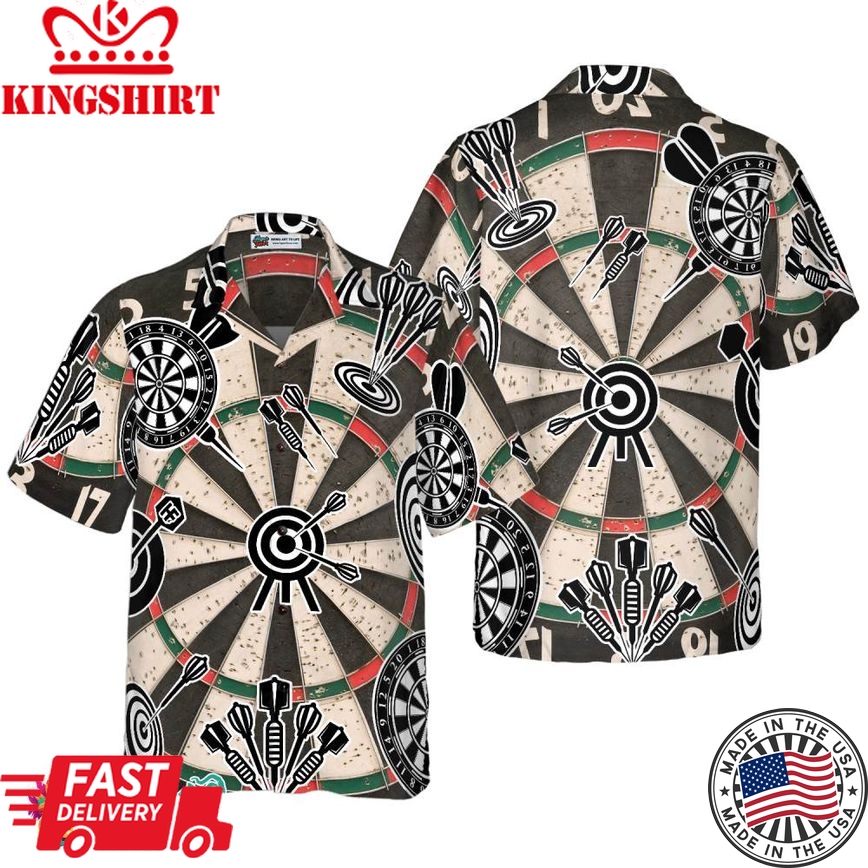 Darts Icon Game Pattern Hawaiian Shirt