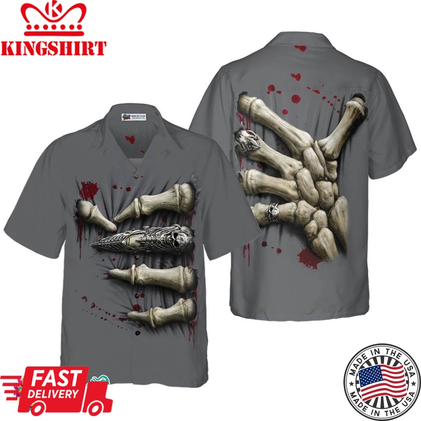 Death Hand Halloween Shirt Hawaiian Shirt