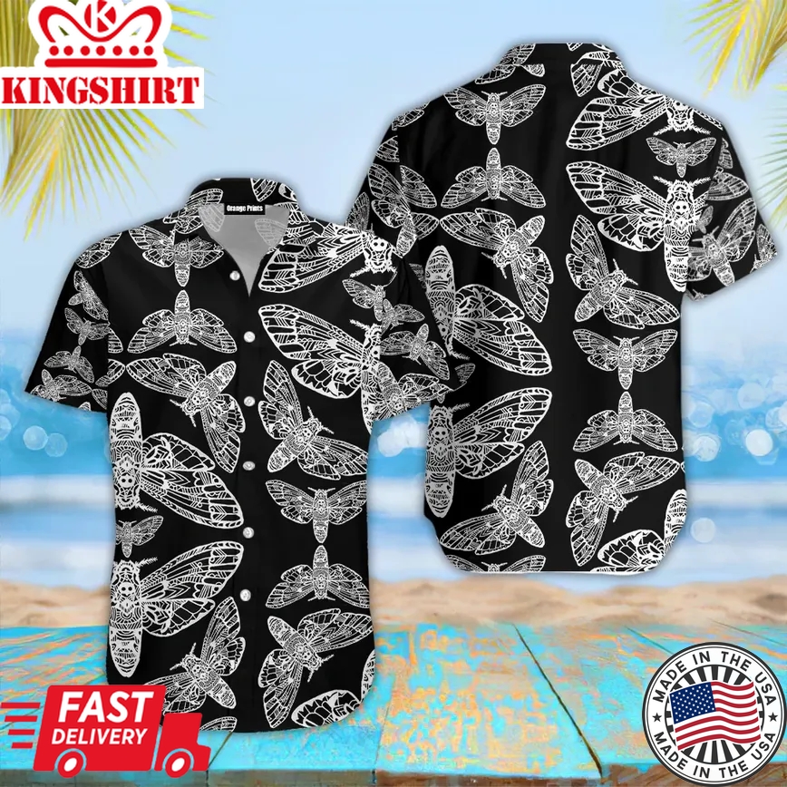 Death Moth Trendy Hawaiian Shirt