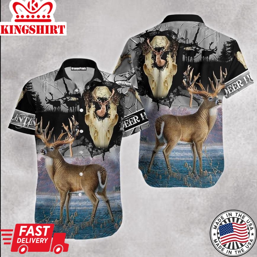 Deer Hunting Trendy Hawaiian Shirt For