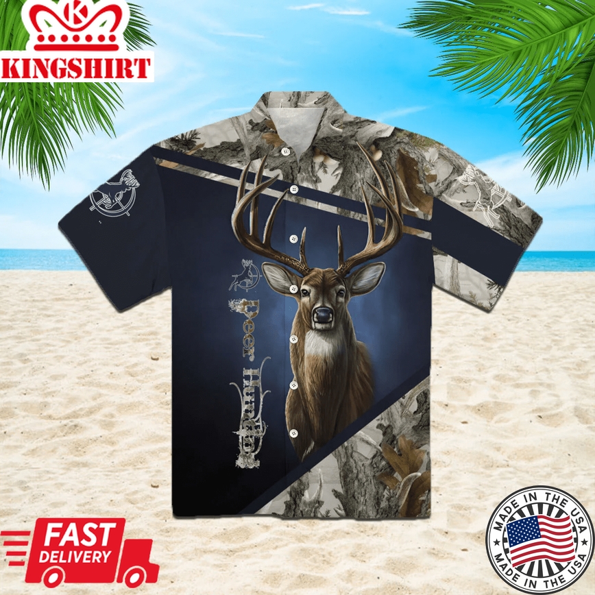 Deer Hunting Trendy Hawaiian Shirt For Aloha Shirt