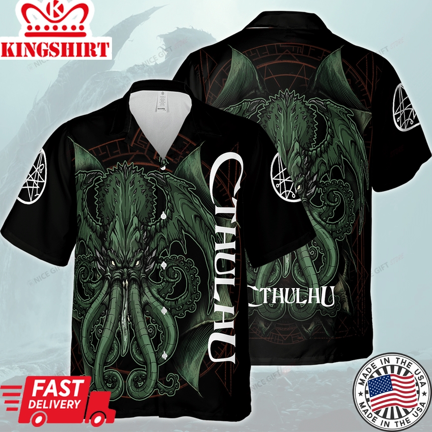 Delve into Hawaiian Seas with 3D Cthulhu Shirt