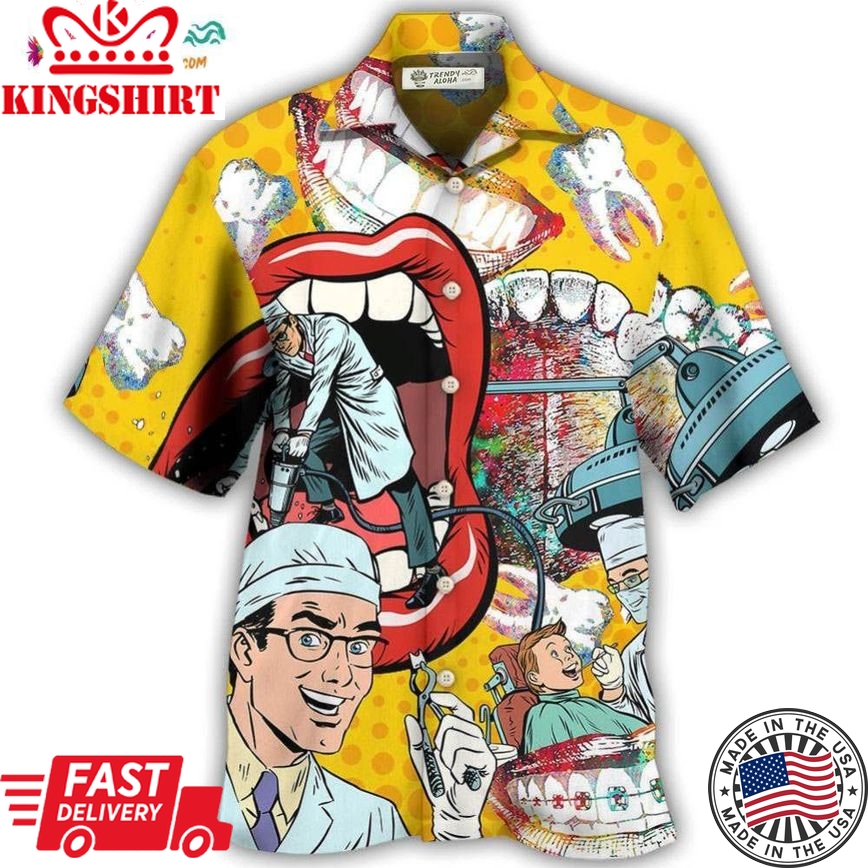 Dentist Funny Teeth Hawaiian Shirt