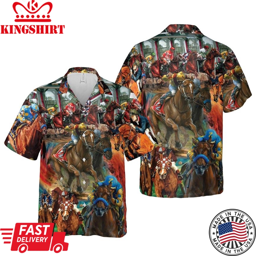 Derby Delightful: Kentucky Derby Celebration Hawaiian Shirt