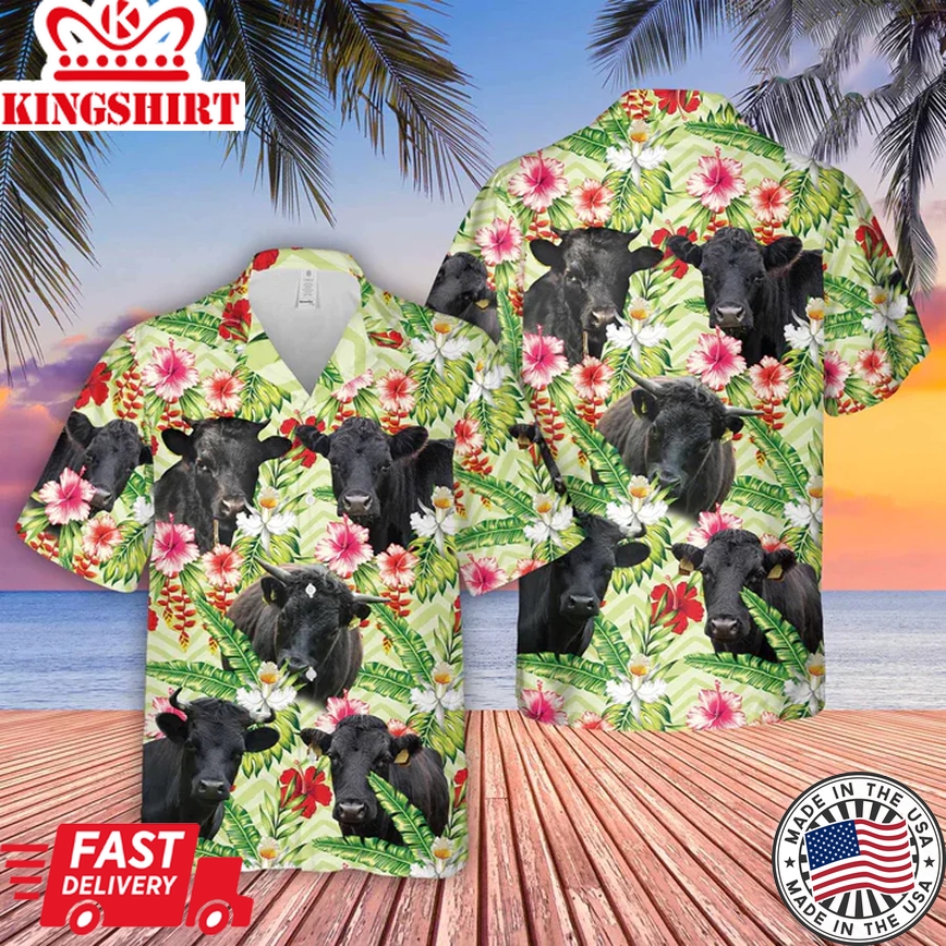 Dexter Hibicus Floral 3D Trendy Hawaiian Shirt, Farm Lover Hawaii Shirt, Hawaiian Casual Button Down Shirt