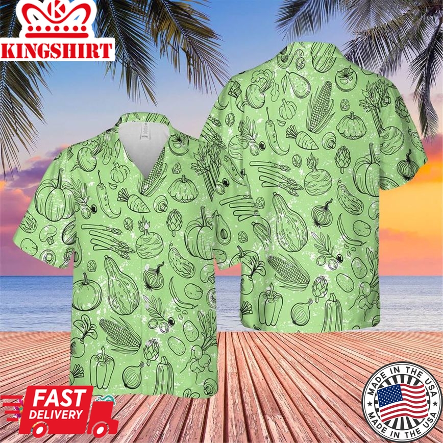 Different Vegetables Trending Hawaiian Shirt, Summer Vacation Hawaiian Shirt