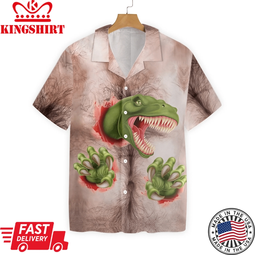 Dinosaur Aloha Shirt Carnivore From The Inside Costume Trendy Hawaiian Shirt Dinosaur Aloha Shirt