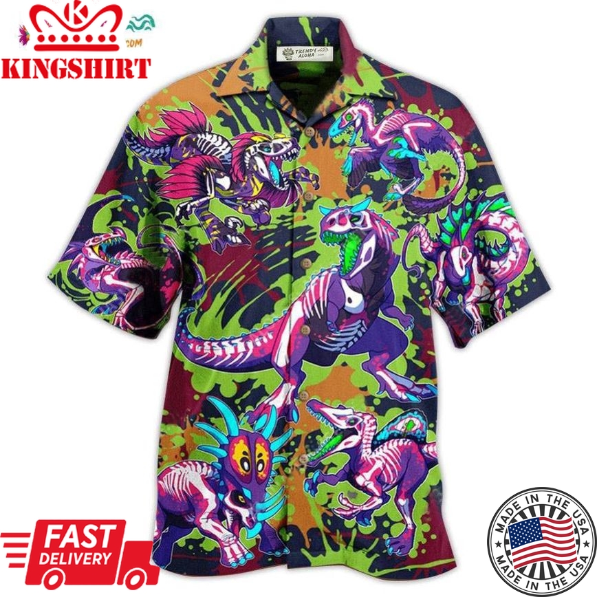 Dinosaur Don'T Forget To Be Rawrsome Hawaiian Shirt