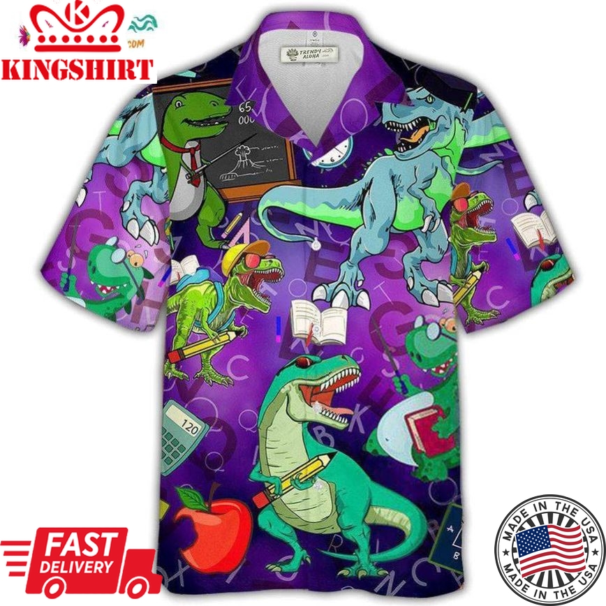 Dinosaur Funny Summer Hawaiian Shirt