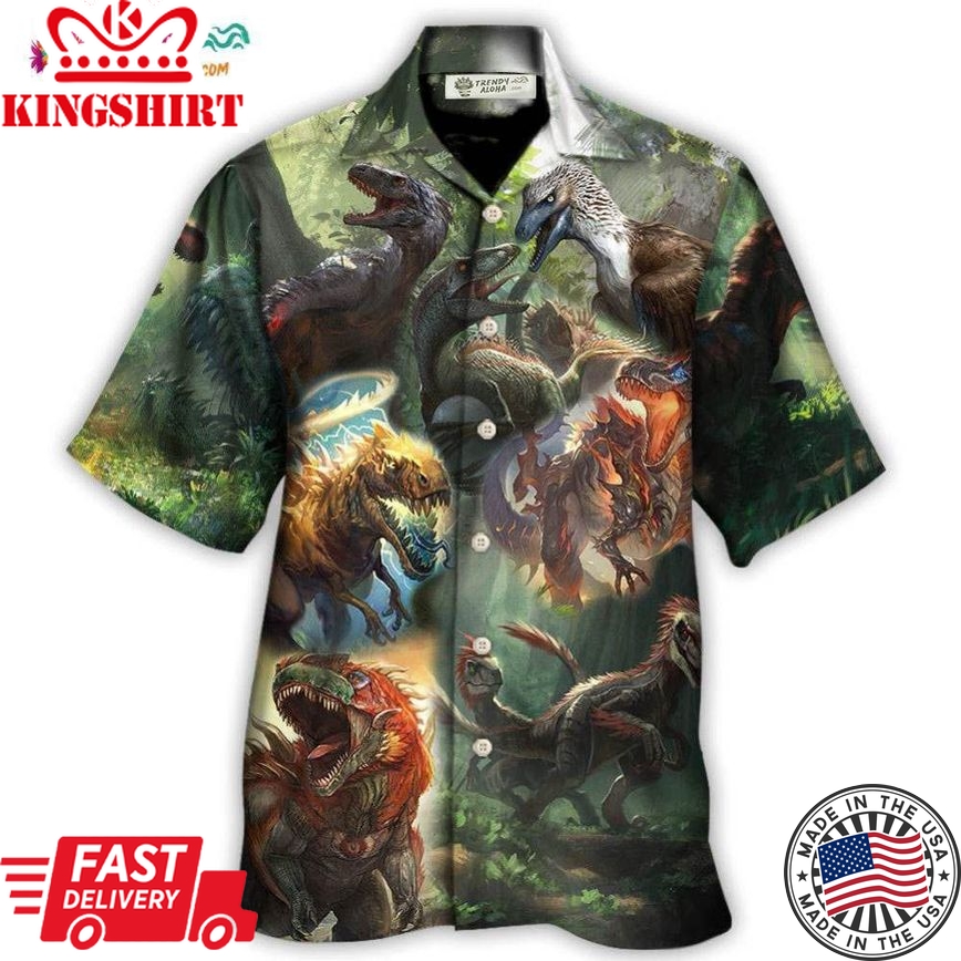 Dinosaur I Am Roar In The Jungle Hawaiian Shirt