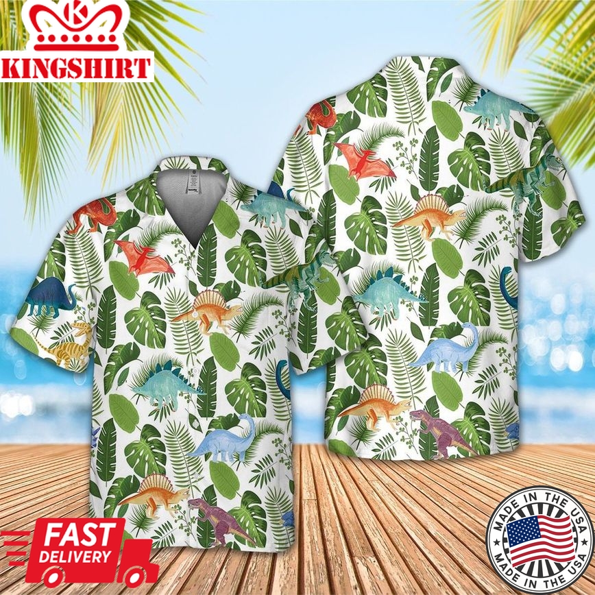 Dinosaur Park Trendy Hawaiian Shirt