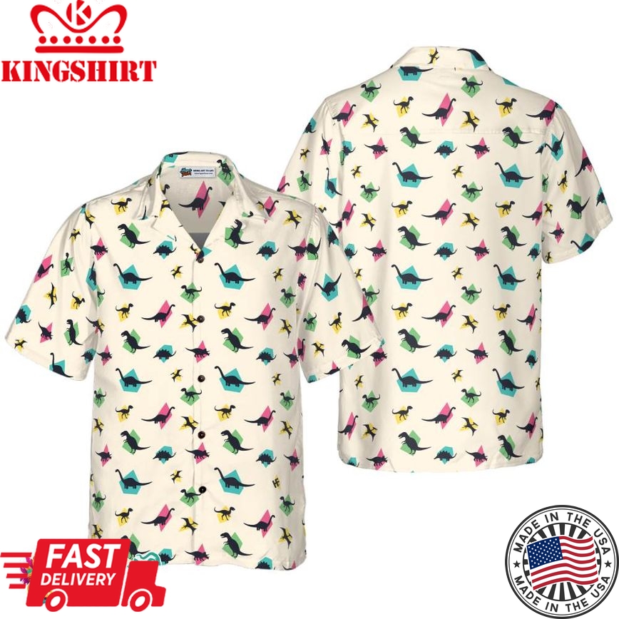 Dinosaur Shapes Hawaiian Shirt