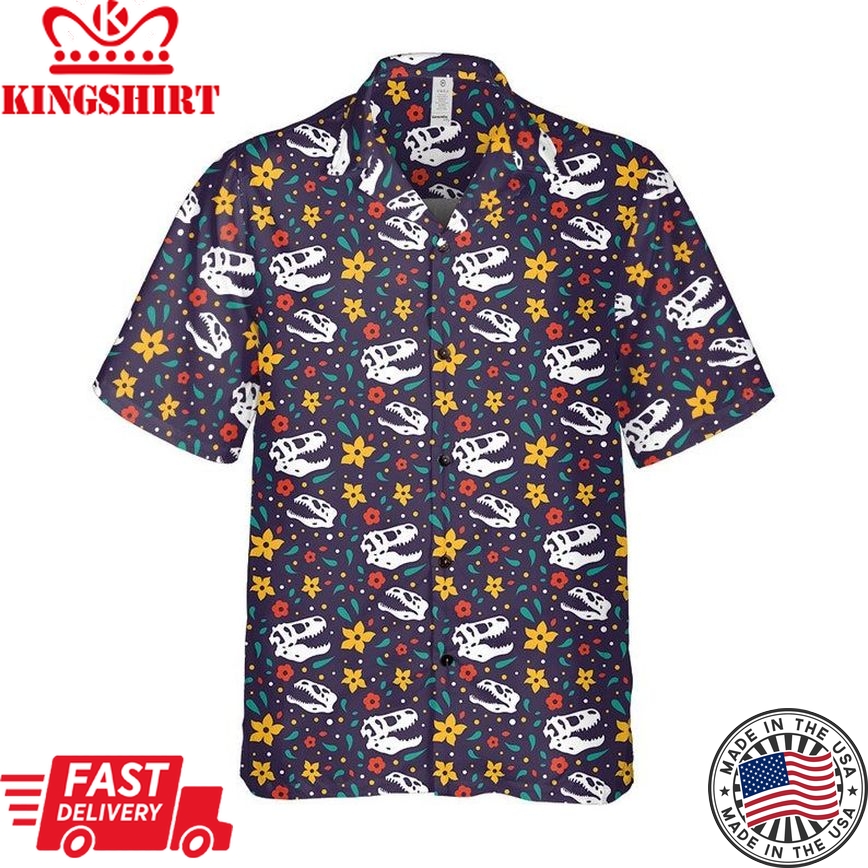 Dinosaur Shirt, Dinosaur Button Up, Dinosaur Hawaiian Shirt