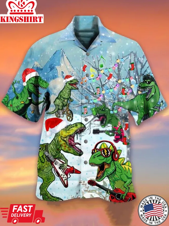 Dinosaur Trendy Hawaiian Shirt