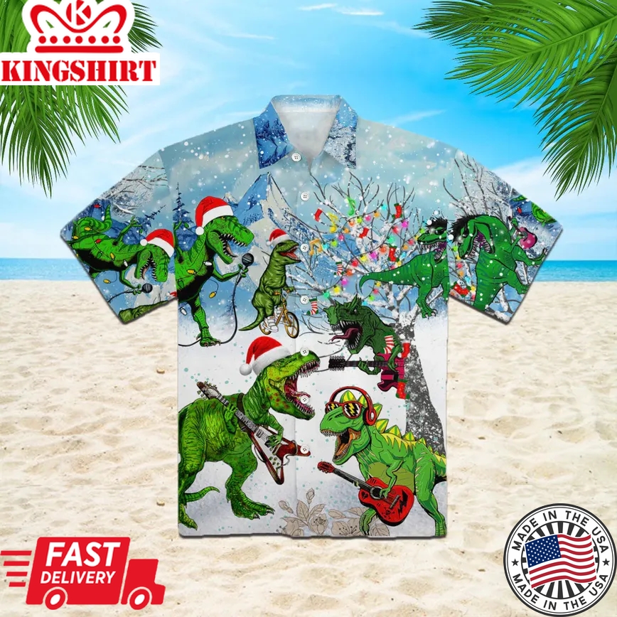 Dinosaur Trendy Hawaiian Shirt Aloha Shirt