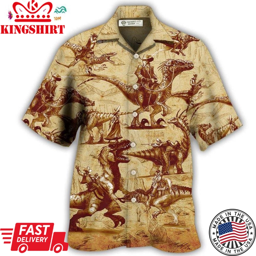 Dinosaur World Summer Vintage Hawaiian Shirt