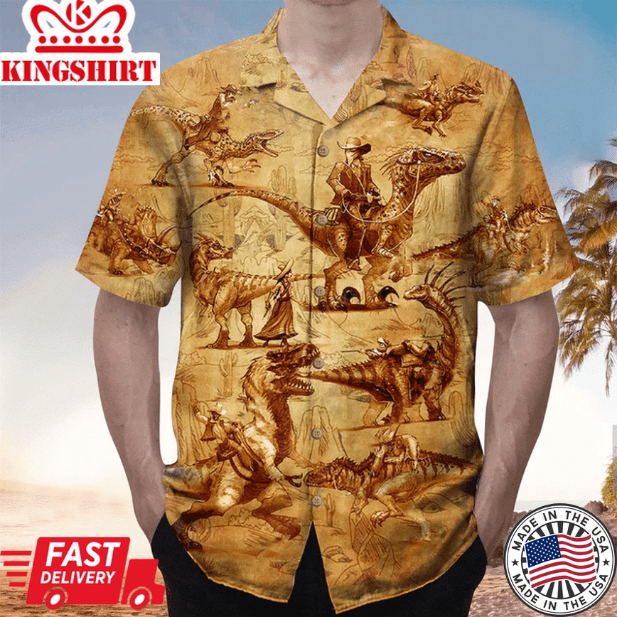 Dinosaurs Shirt For Men & Women, Dinosaurs Trendy Hawaiian Shirt For Dinosaurs Lovers