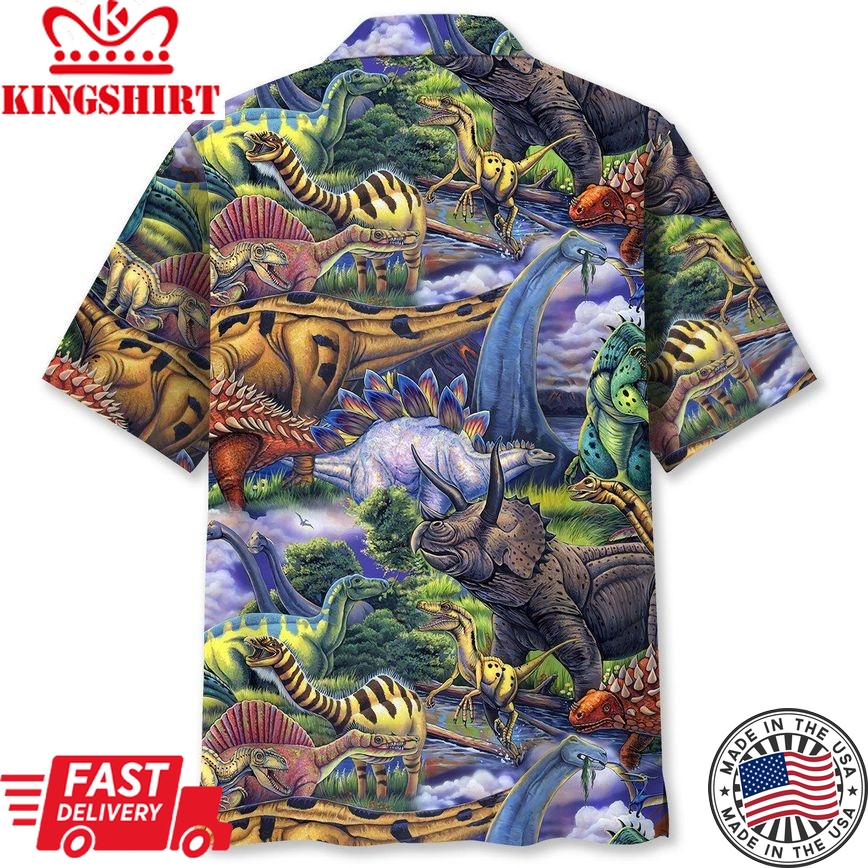 Dinosaurs Trendy Hawaiian Shirt