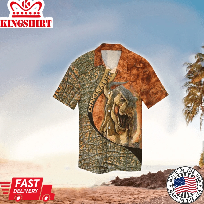 Dinosaurs Trendy Hawaiian Shirt For Men, Dinosaurs Lover Gifts