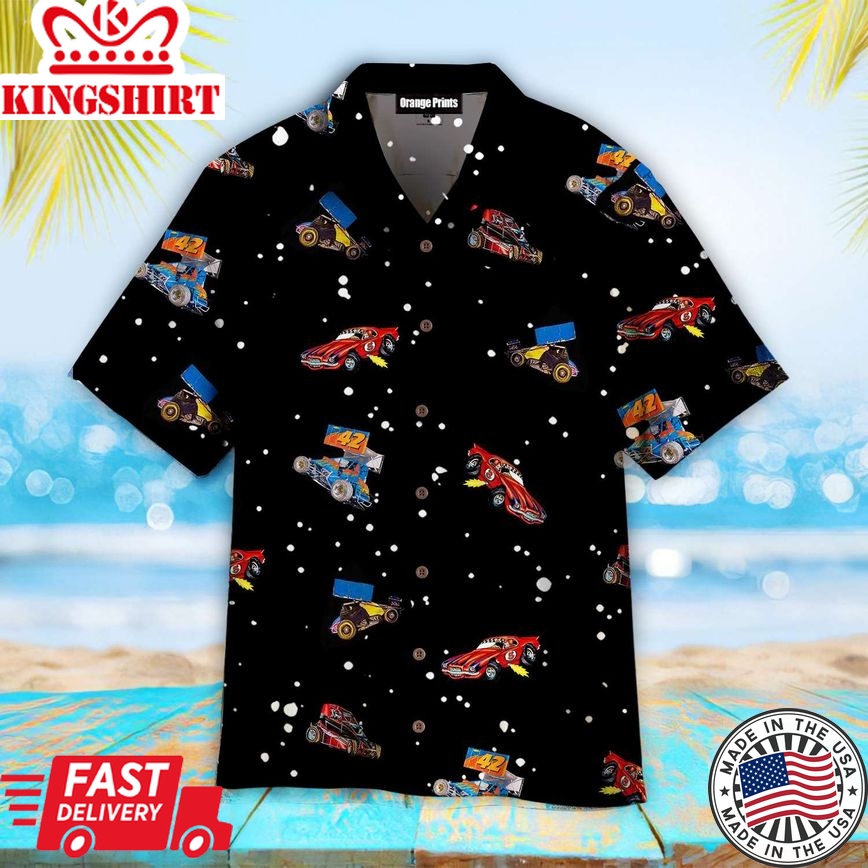 Dirt Track Racing Trendy Hawaiian Shirt