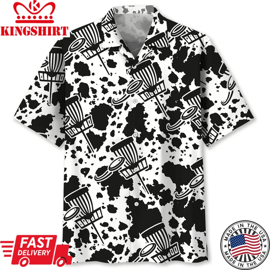 Disc Golf Black Trendy Hawaiian Shirt