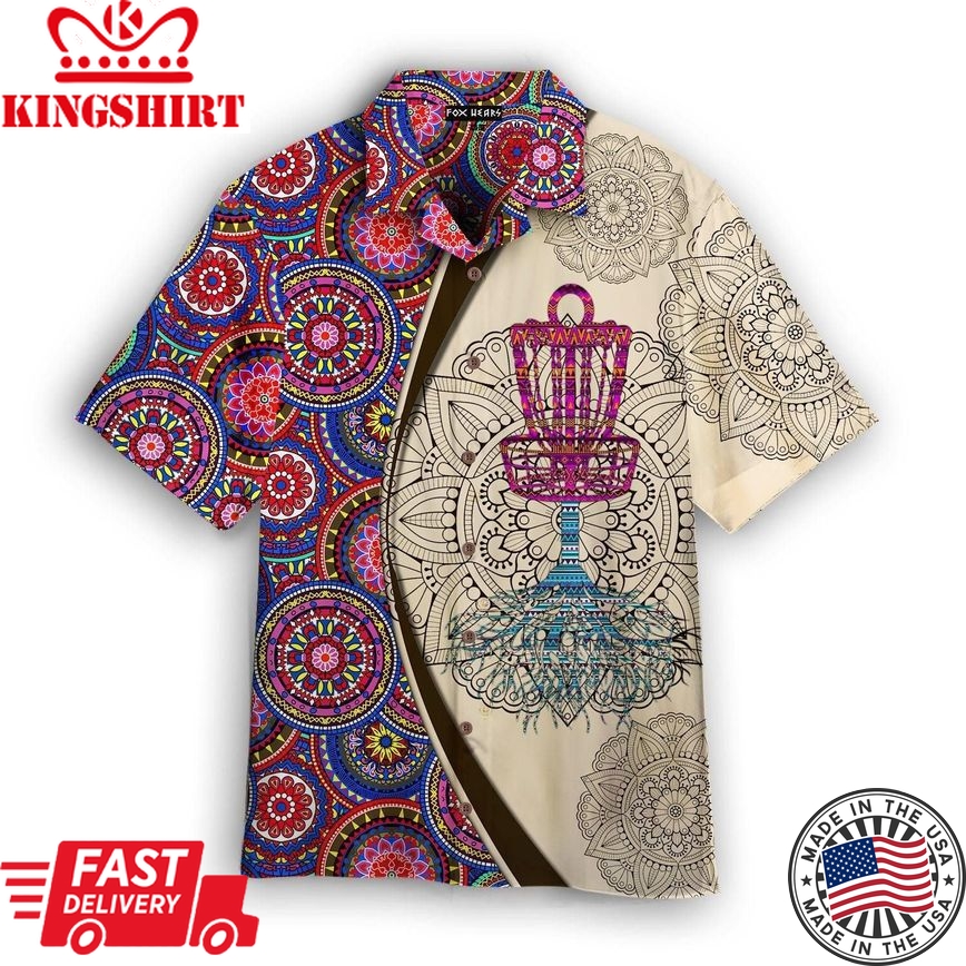 Disc Golf Mandala Trendy Hawaiian Shirt