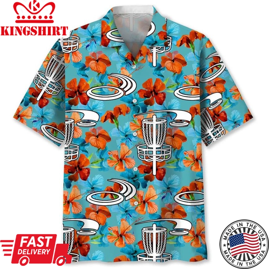 Disc Golf Nature Tropical Trendy Hawaiian Shirt