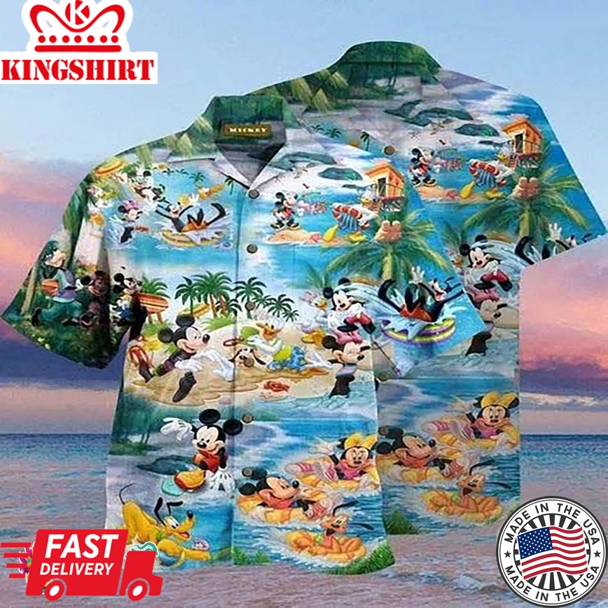 Disney Mickey And Friends Summer Holiday Beach Shirt - A Must-Have For Fans Of The Iconic Characters