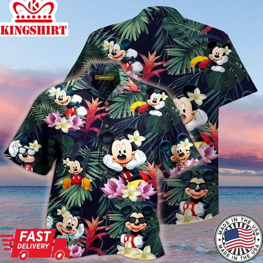 Disney Mickey Mouse Hawaiian Beach Shirt - A Must-Have For Fans Of The Iconic Character