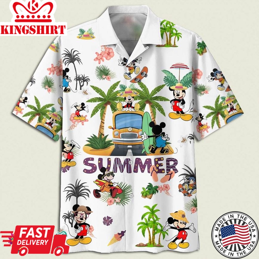 Disney Mickey Mouse Hawaiian Shirt - Perfect For Your Summer Family Beach Holiday