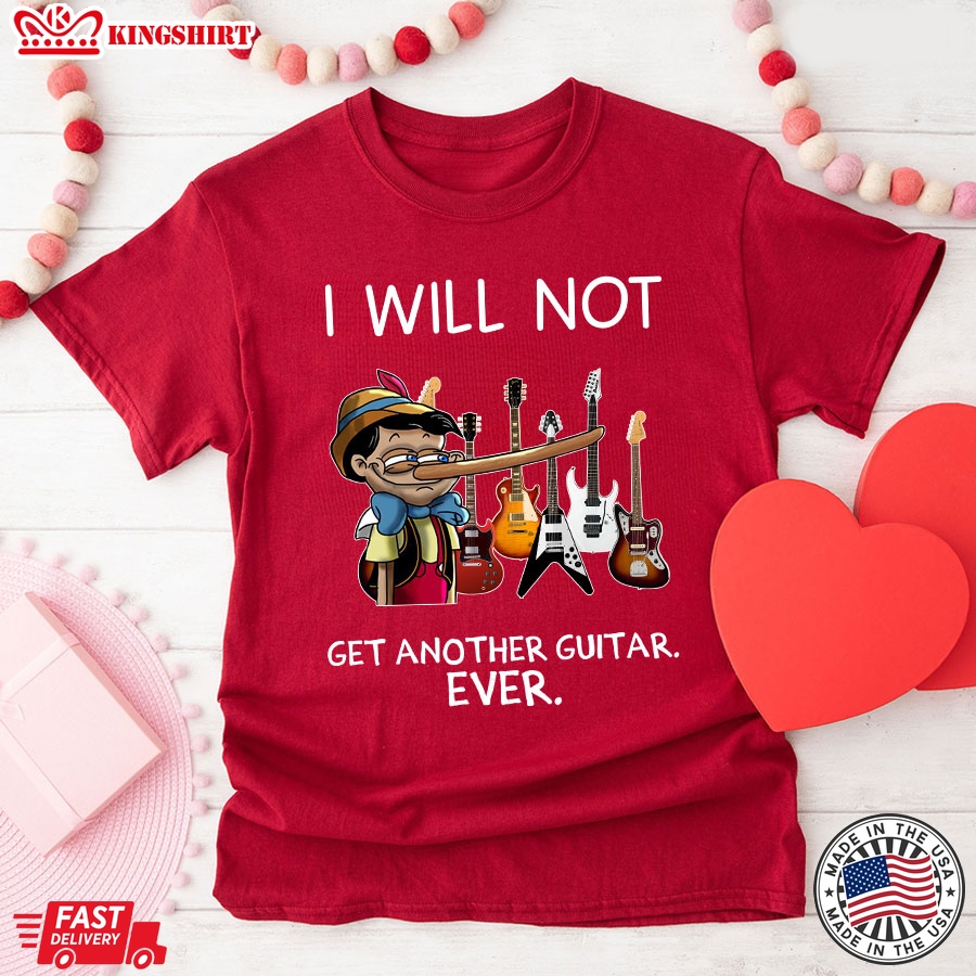 Disney Pinocchio I Will Not Get Another Guitar Ever T-Shirt