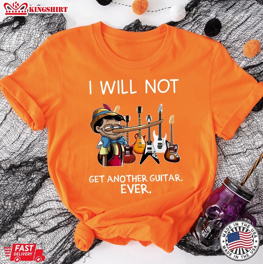 Disney Pinocchio I Will Not Get Another Guitar Ever T-Shirt